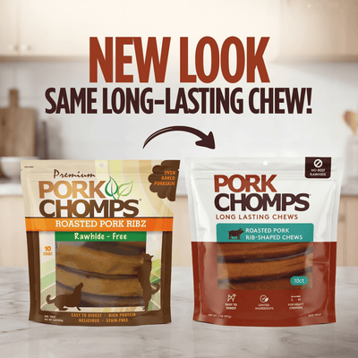 Pork Chomps - 7" Roasted Ribz - 10 Count New Look