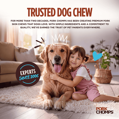 Pork Chomps - 4" Baked Pork Strips - 10 ounces