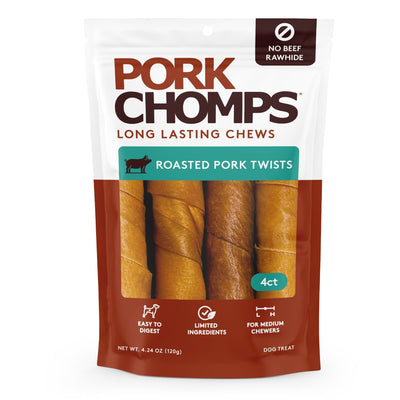 Pork Chomps - Roasted Twists - 4 Count